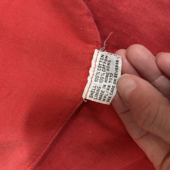 VTG Chore Coat Jean Jacket Barn Distressed Corduroy Collar Denim Men's Size M - Picture 8 of 10